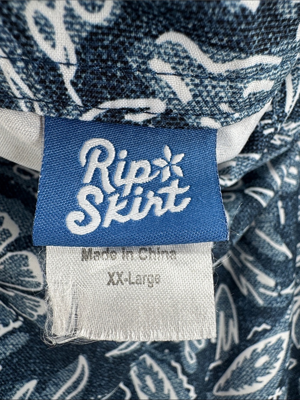 RipSkirt Hawaii Blue Floral Print wrap skirt pockets XXL long length adjustable - Picture 9 of 10